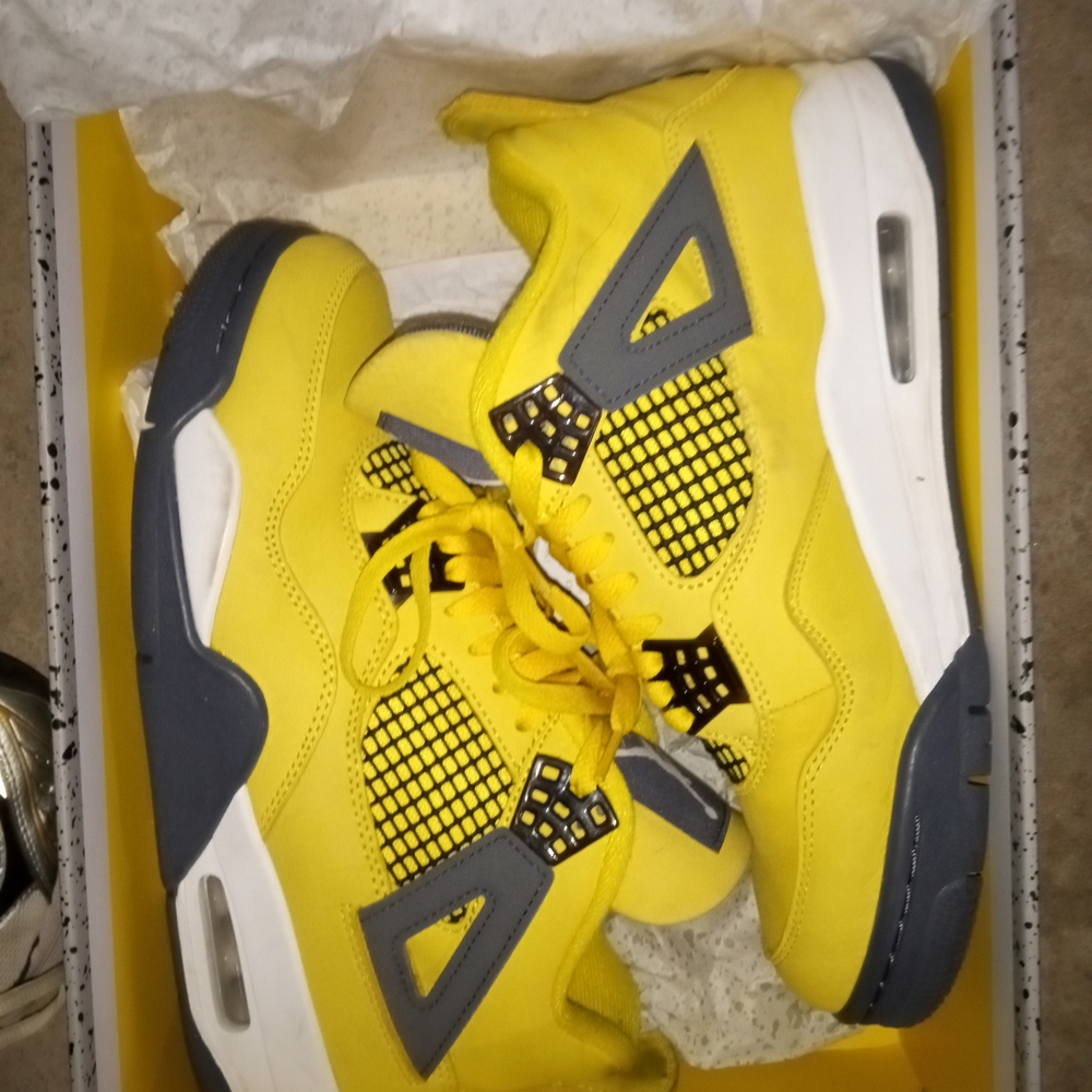 Jordan Yellow and Gray Sneakers